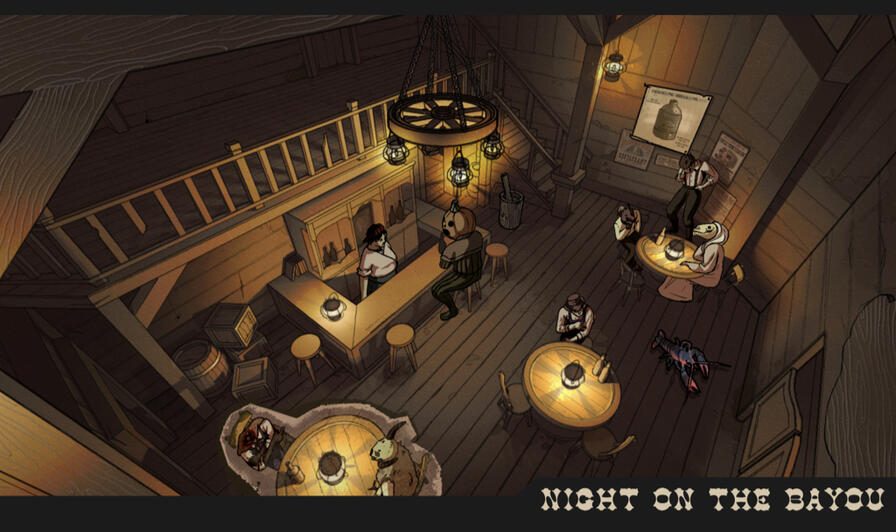 Visual novel - Night on the Bayou