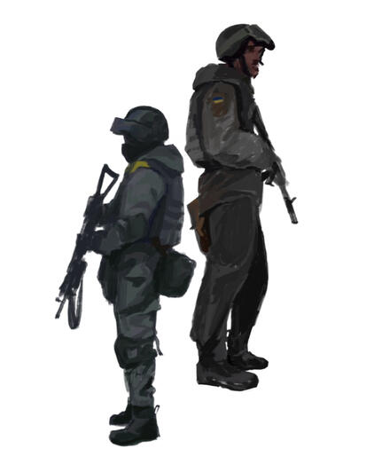 Ukrainian soldiers